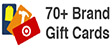Pay with major brand gift card